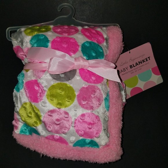 Little Beginnings Other - NEW Little Beginnings Pink Polka Dot Baby Blanket